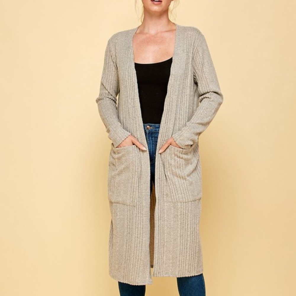 Long sleeve solid cardigan
